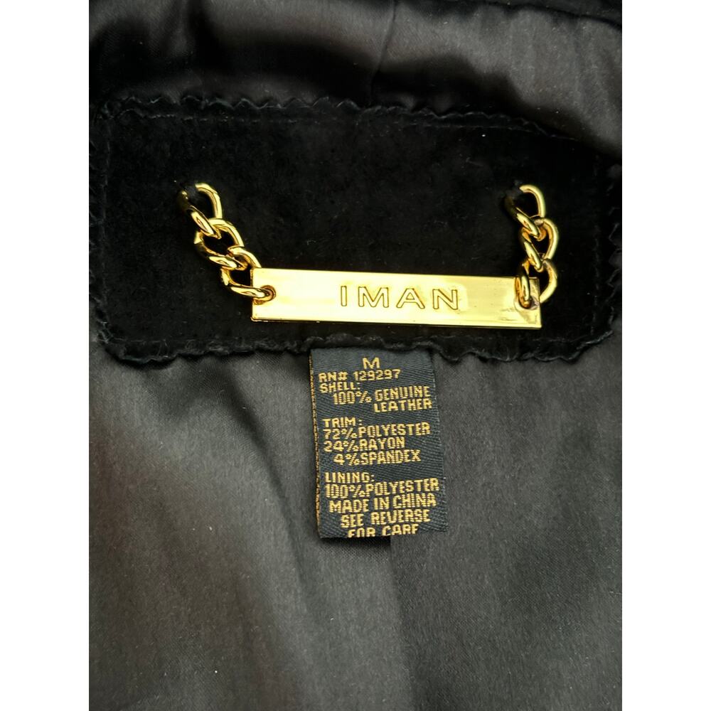 All Season Chic Leather Faux Suede Moto Jacket Black Size Medium EUC - Picture 7 of 7